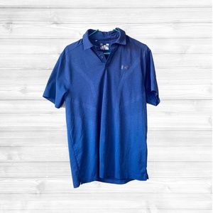 UNDER ARMOUR Mens Golf Polo Navy Sz L
